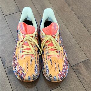 Asics Vibrant Orange and Yellow Athletic Shoes
